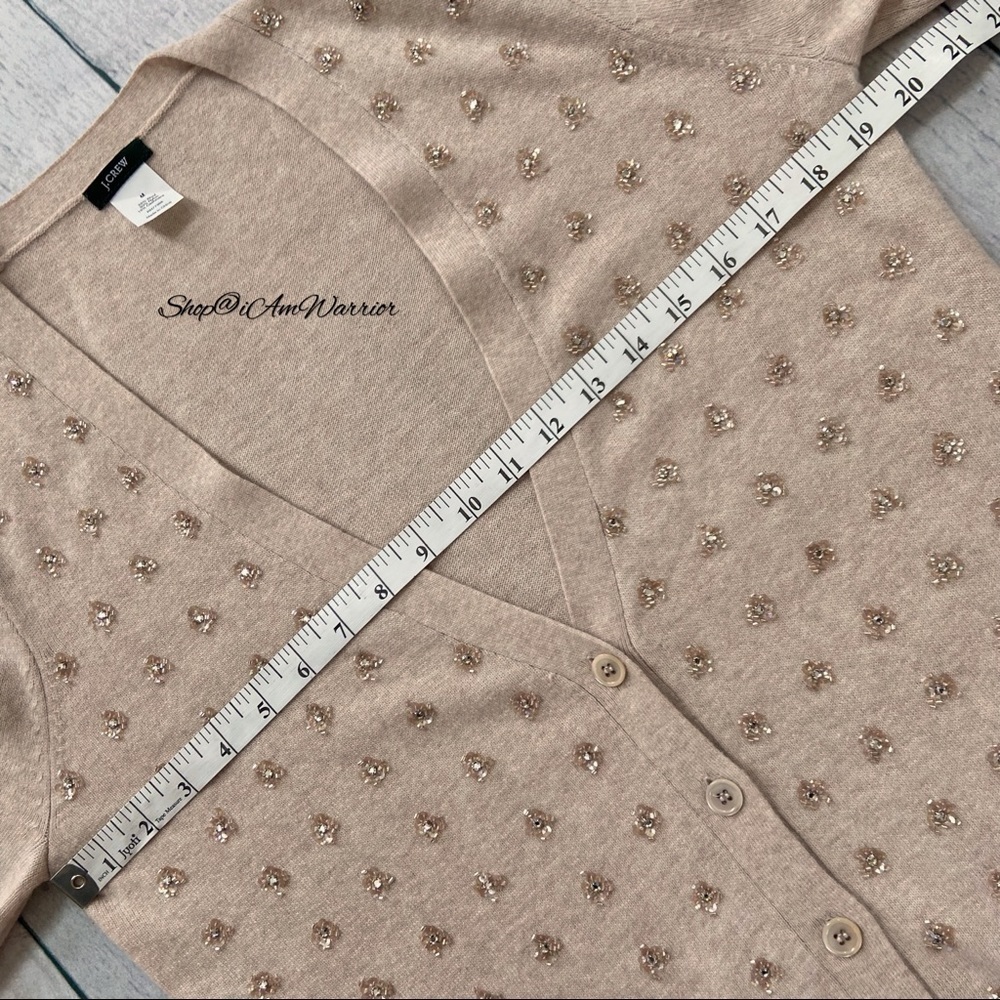 J.Crew rare wool/cashmere embellished cluster constellation cardigan sweater - Picture 9 of 12